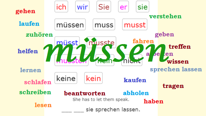 german modal verbs exercises